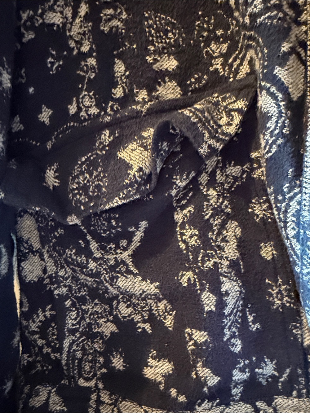 Free People Navy and White Paisley Jacket - Picture 3 of 7